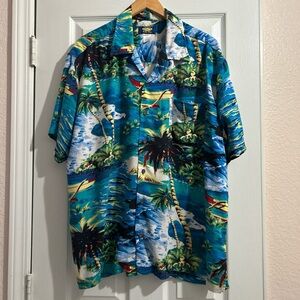 Vtg Utility Men’s Hawaiian Shirt Short Sleeve Button up Sz XL